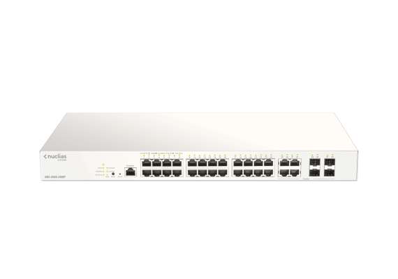D-Link DBS-2000-28MP 24-Ports 10/100/1000Mbps PoE + 4-Ports Combo GE/SFP Cloud Networking Switch